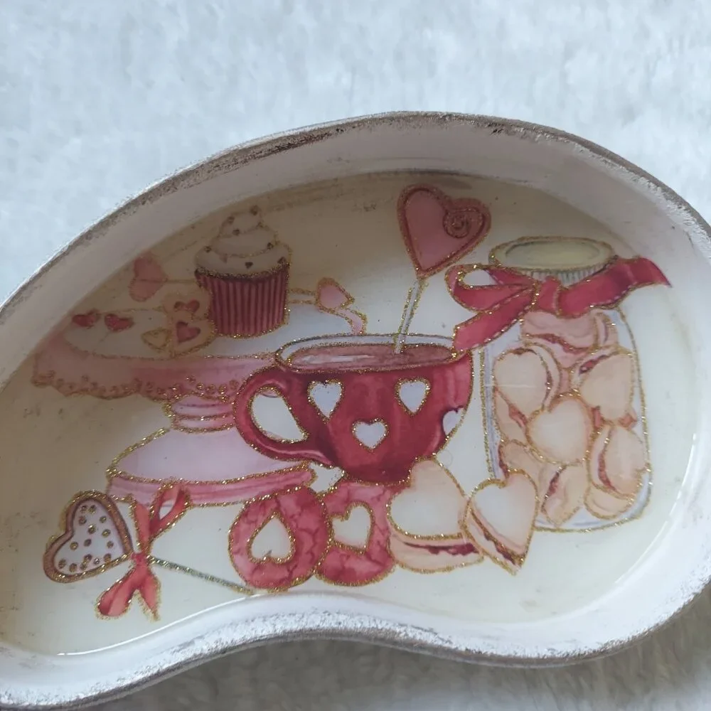 Handmade Small Valentine Sweetheart Decorative Tray